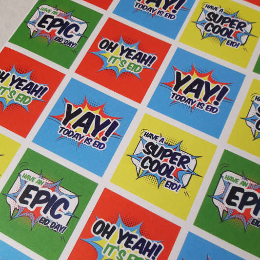 Comic Book Eid Wrapping paper