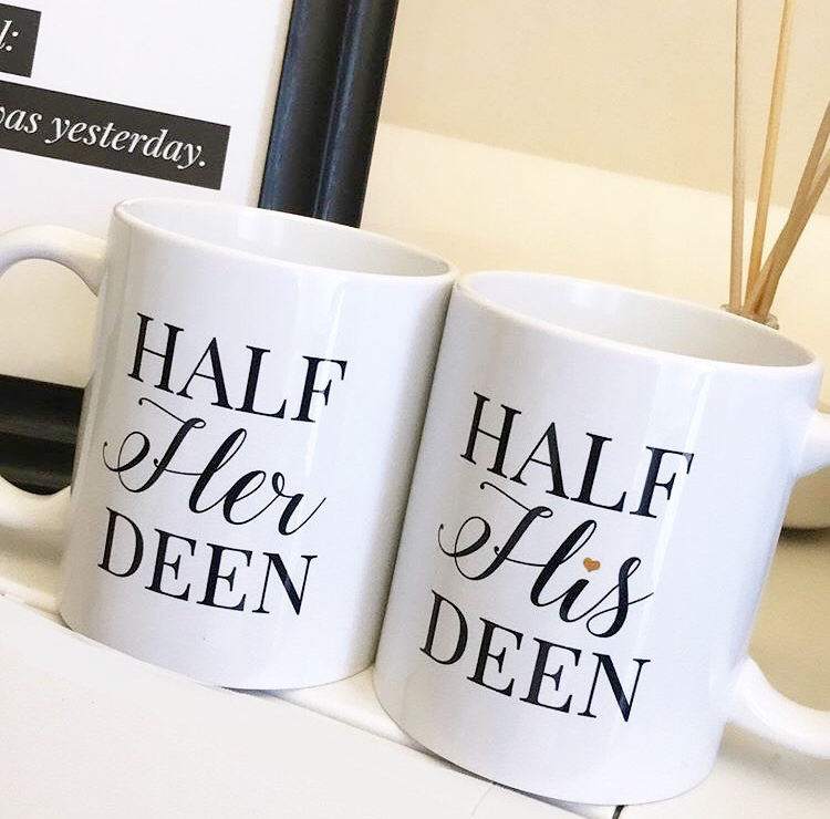 New Half His and Her Deen Mug Set