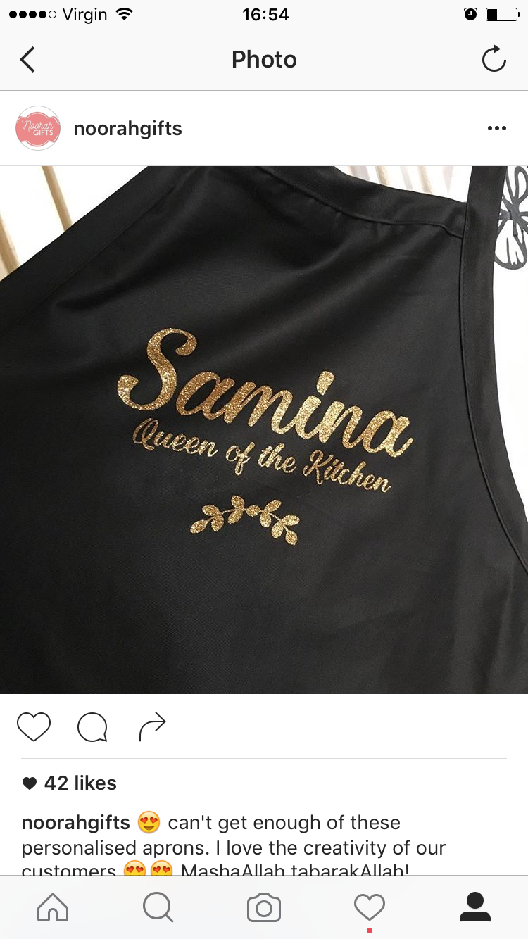 Personalised Glitter Apron