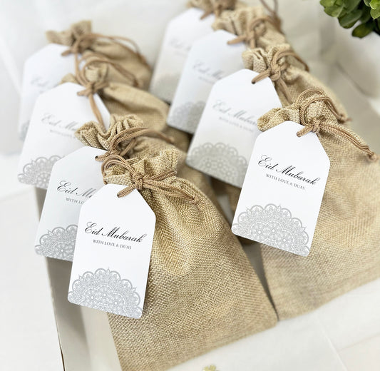 Eid Mubarak Linen Pouch