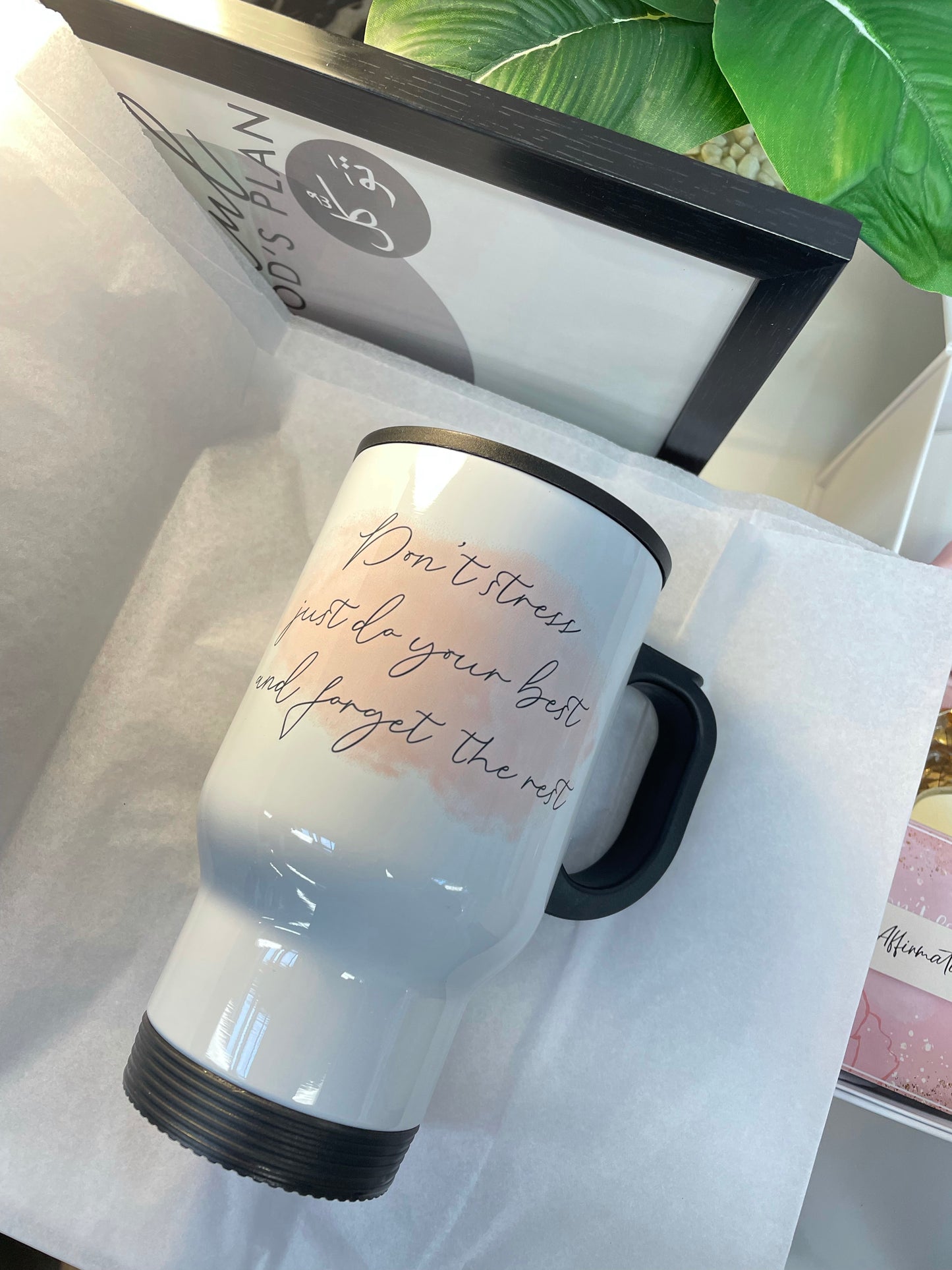 Custom Stainless Steel White Travel Mug