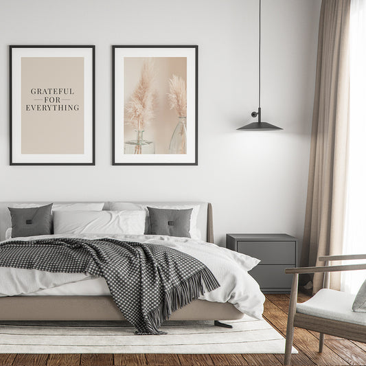 Set of 2 Beige Prints - Gratitude