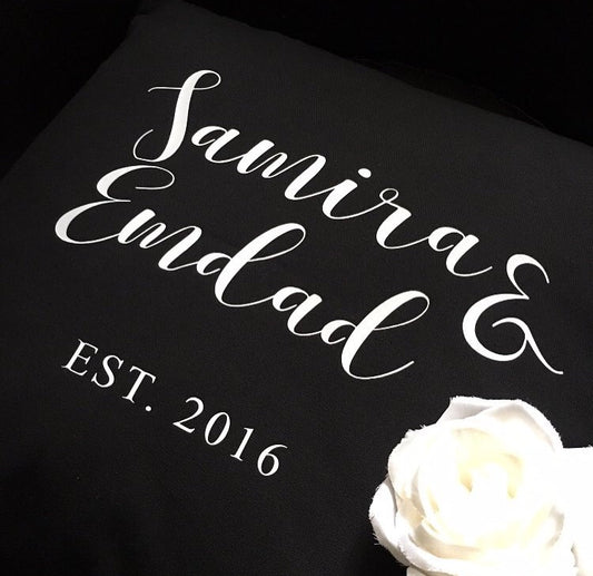 Personalised Cushion -Black
